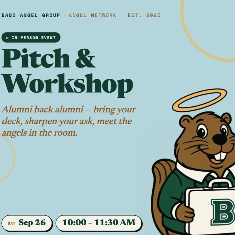 Cover Image for Babo Angel Group: In-Person Pitch & Workshop