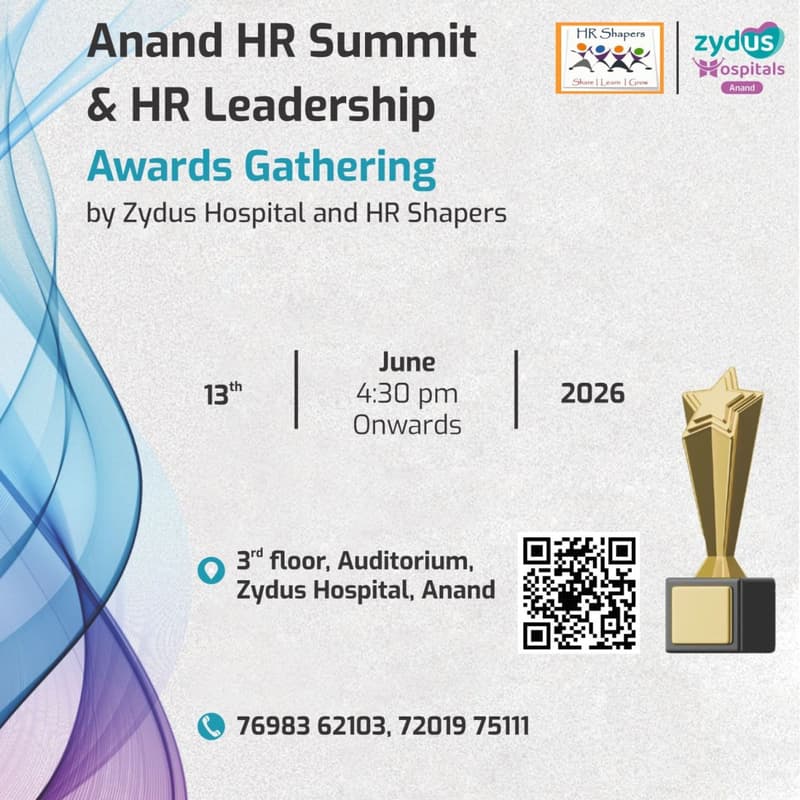 Cover Image for Anand HR Summit & HR Excellence Awards by HR Shapers & Zydus Hospital