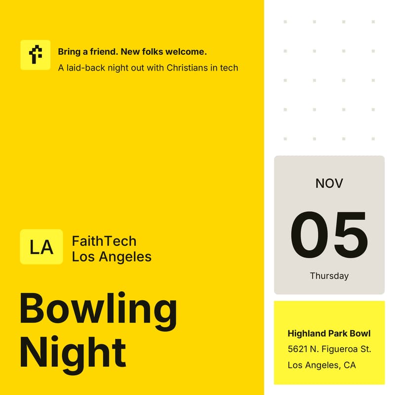 Cover Image for FaithTech LA Bowling Night