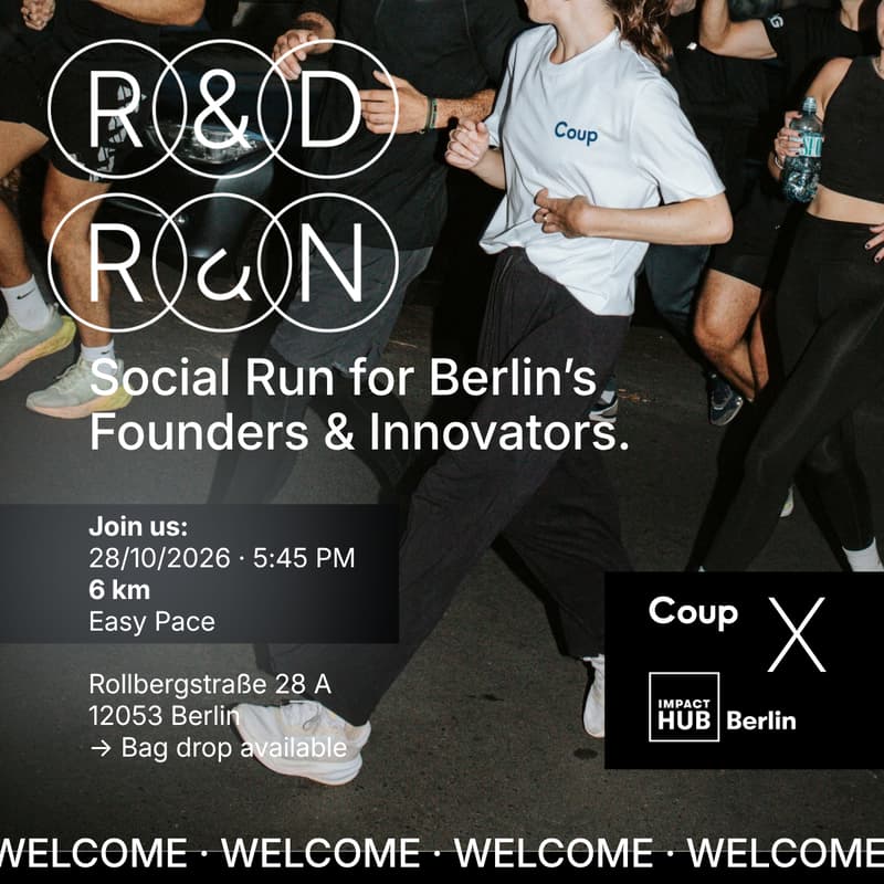 Cover Image for R&D Social Run | Coup x Impact Hub Berlin