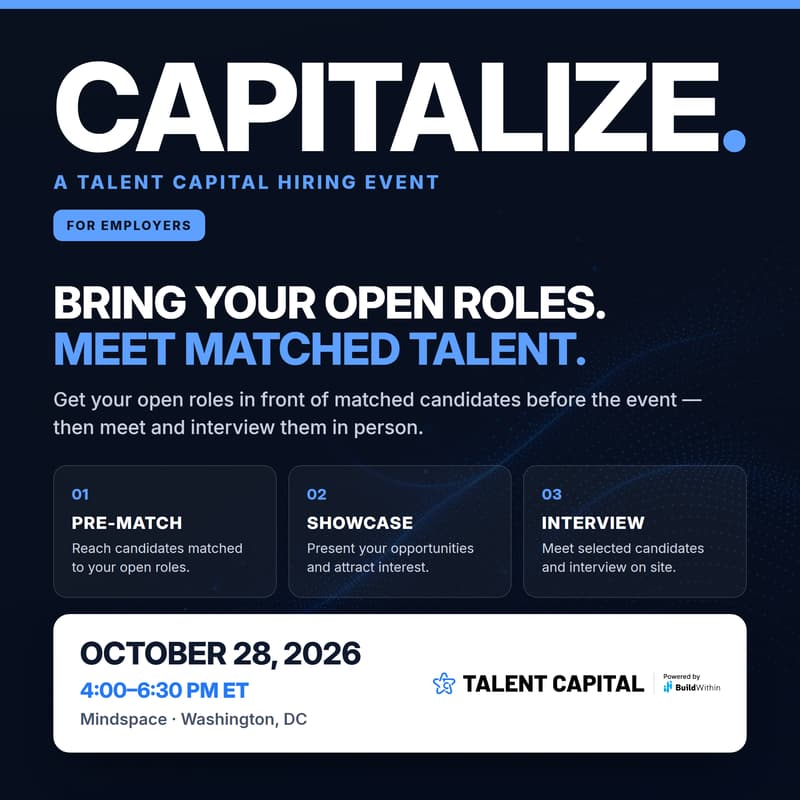 Cover Image for Capitalize: A Talent Capital Hiring Event