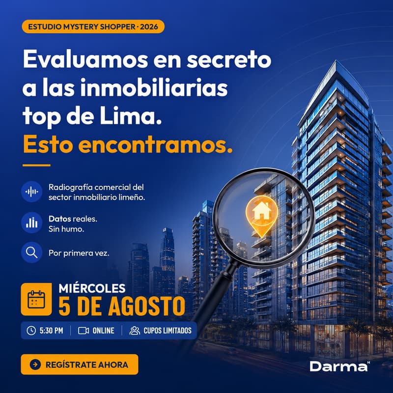 Cover Image for Webinar: Evaluamos en secreto a las inmobiliarias top de Lima.