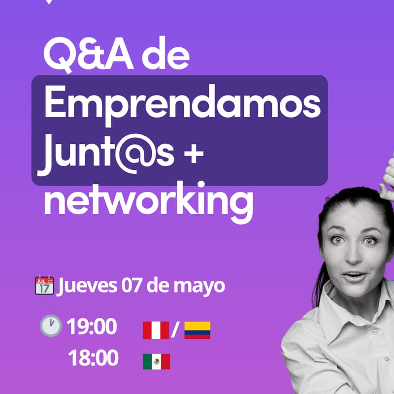 Cover Image for Preguntas y respuesta de Emprendamos junt@ + matching cofounder ✨