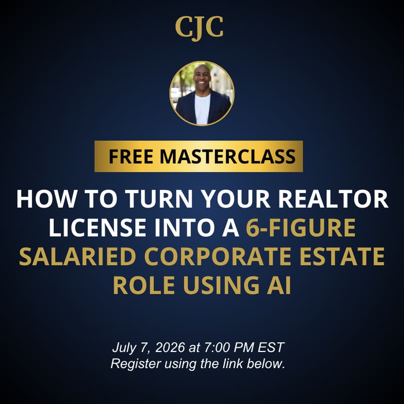 Cover Image for How to Turn Your Realtor License Into a 6-Figure Salaried Corporate Estate Role Using AI