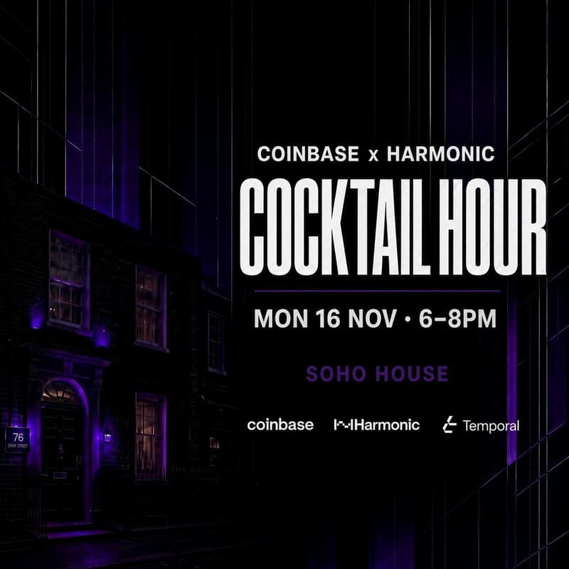 Cover Image for Cocktails with Coinbase & Harmonic