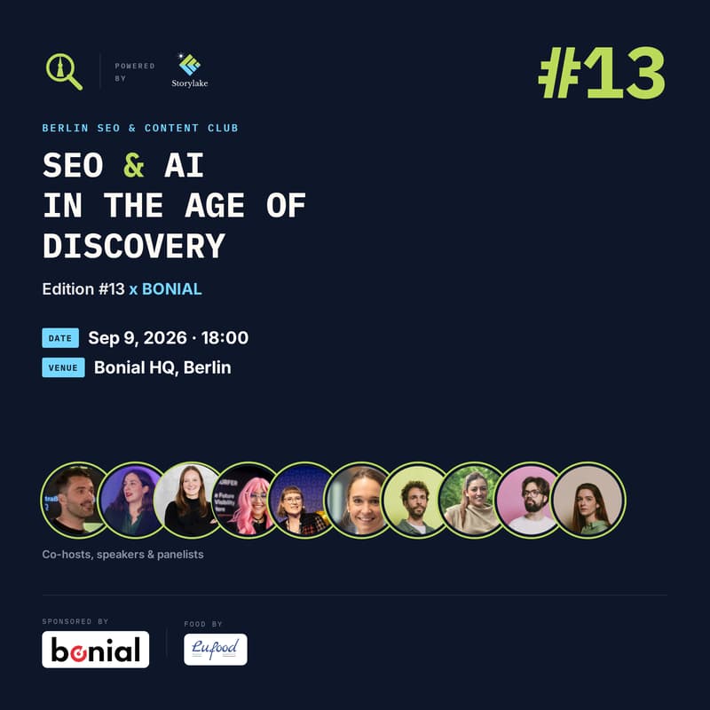 Cover Image for BERLIN SEO & Content Club #13 x BONIAL