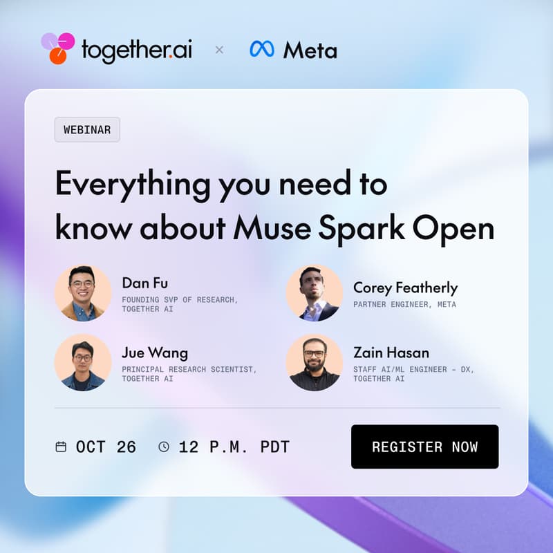 Cover Image for Everything you need to know about Muse Spark Open: A conversation with Meta and Together AI