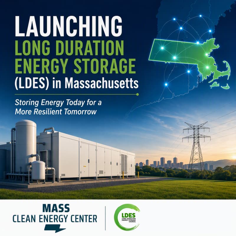 Cover Image for Launching Long Duration Energy Storage (LDES) in Massachusetts: Storing Energy Today for a More Resilient Tomorrow