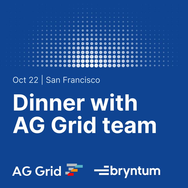 Cover Image for Dinner with AG Grid team 📍 SF