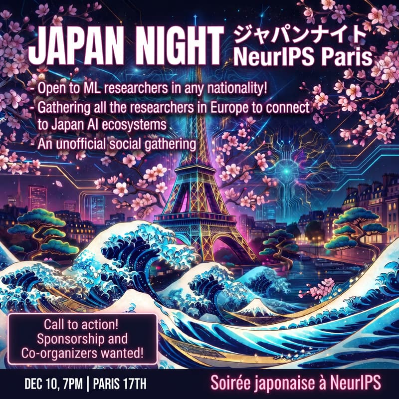 Cover Image for Japan Night @ NeurIPS 2026 Paris (10th December 7pm-9pm)