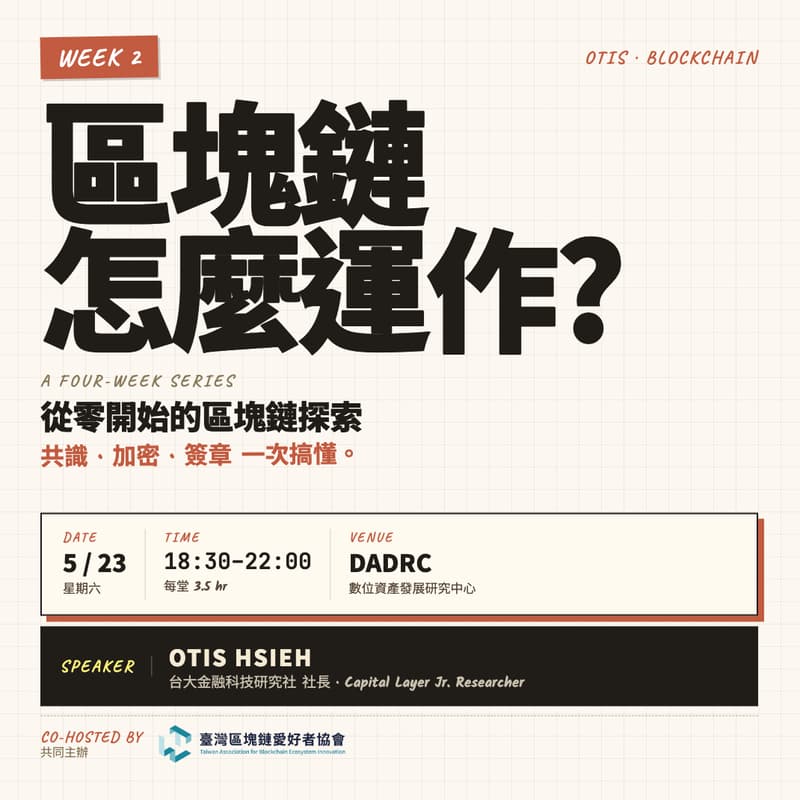 Cover Image for 從零開始的區塊鏈探索|W2 區塊鏈怎麼運作?共識、加密與簽章