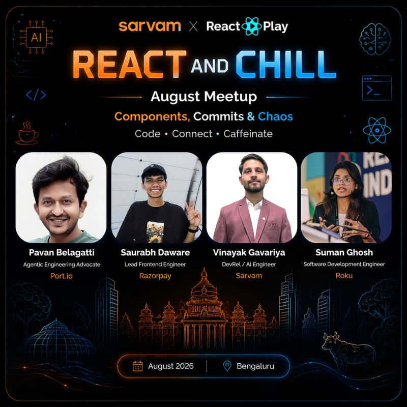 Cover Image for Sarvam X Reactplay - 27th Edition - 8th August