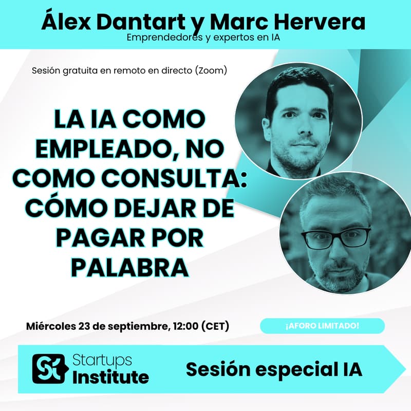 Cover Image for La IA como empleado, no como consulta: cómo dejar de pagar por palabra. Alex Dantart y Marc Hervera.