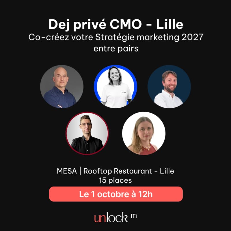 Cover Image for Dej privé CMO : Co-créez votre stratégie marketing 2027 entre pairs