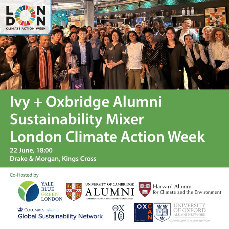 Cover Image for Ivy + Oxbridge Sustainability Mixer - London Climate Action Week