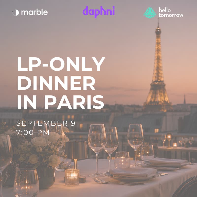 Cover Image for Parisian LP-only Dinner | Hosted by Hello Tomorrow, Marble & Daphni