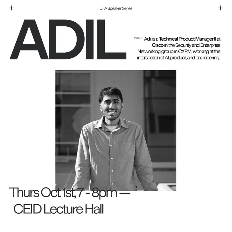 Cover Image for DFA Speaker Series: Technical Product Management w/ Adil