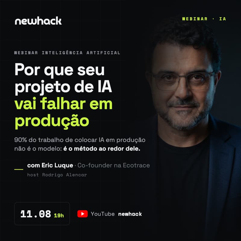 Cover Image for [WEBINAR] Por que seu projeto de IA vai falhar em produção
