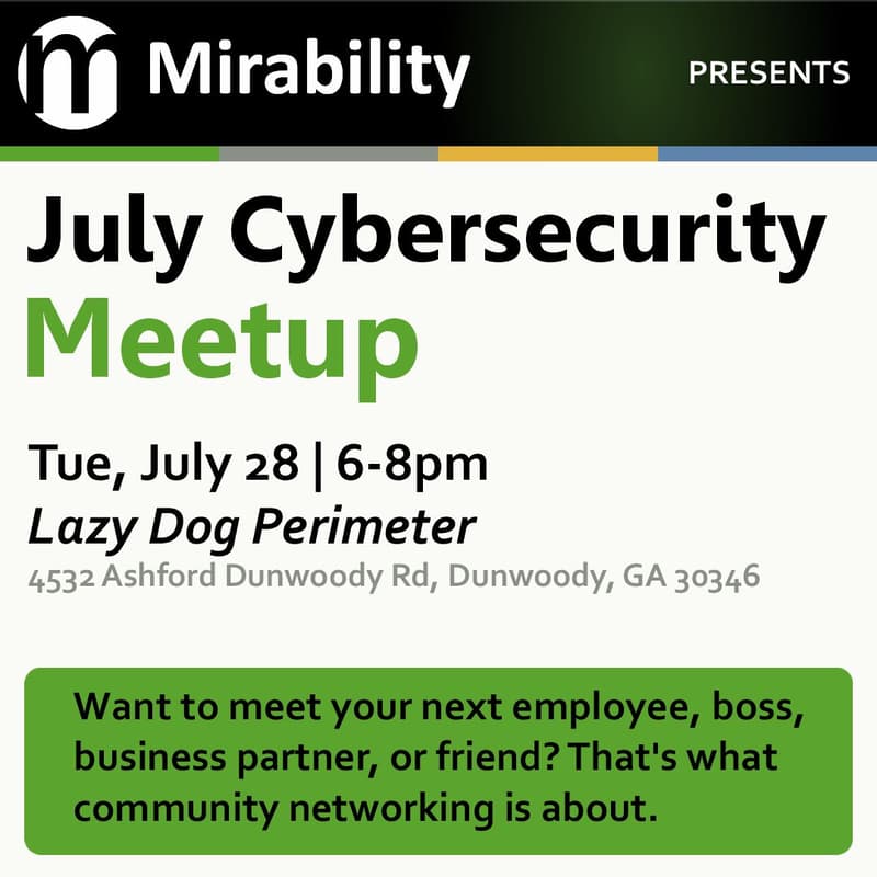 Cover Image for July Cybersecurity Meetup