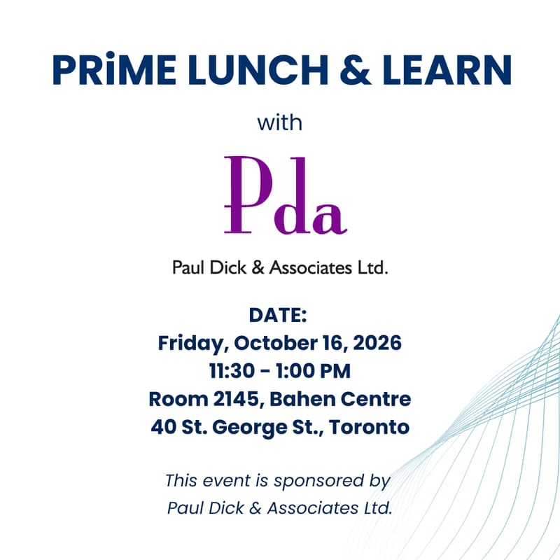 Cover Image for PRiME Lunch & Learn Series with Paul Dick & Associates Ltd.