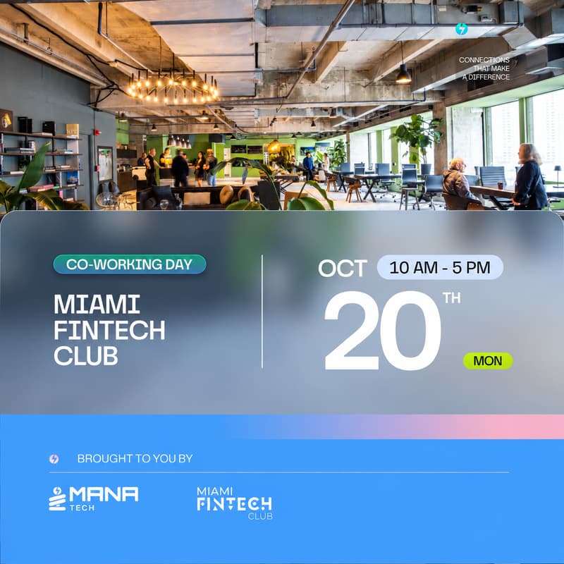 Cover Image for Miami Fintech Club Coworking Day