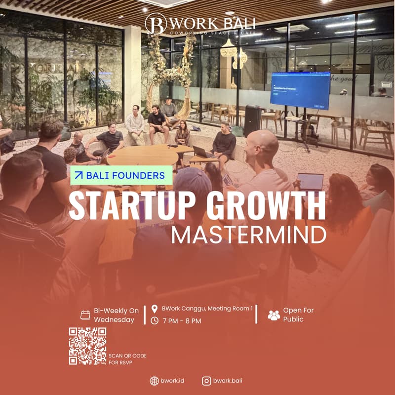 Cover Image for BALI FOUNDERS: Startup Growth Mastermind
