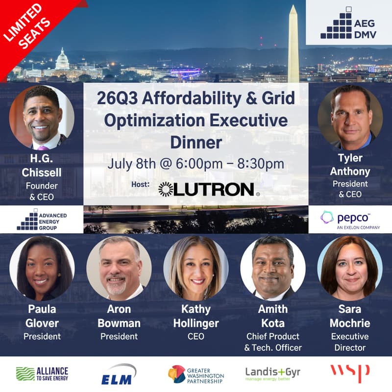 Cover Image for 26Q3 DMV Executive Dinner: Affordability & Grid Optimization