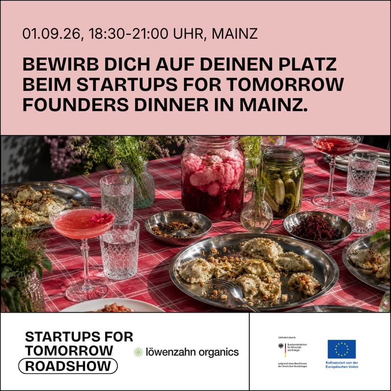 Cover Image for Impact Founders Dinner Rhein-Main. Bewirb dich hier bis zum 18. August auf deinen Dinnerplatz.