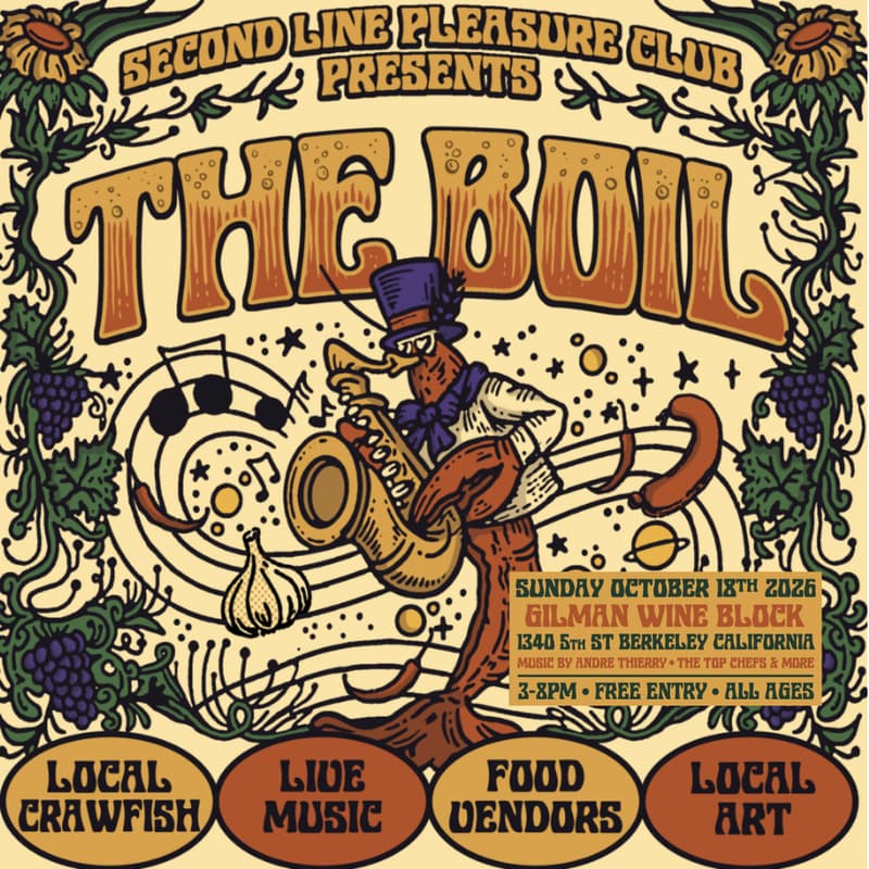 Cover Image for Crawfish Boil Block Party w/ Live Zydeco (Berkeley)