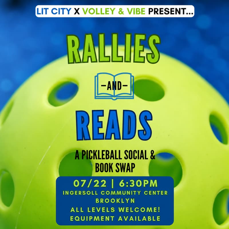 Cover Image for Rallies & Reads: Lit City Book Club x Volley & Vibe