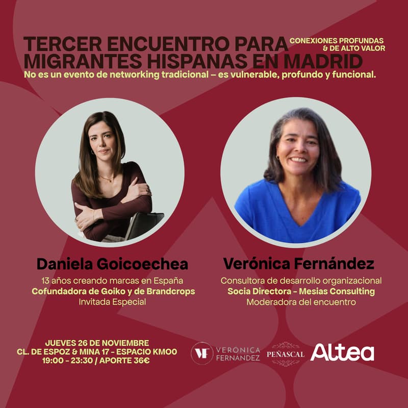 Cover Image for Tercer encuentro para migrantes hispanas en Madrid - Verónica Fernández & Daniela Goicoechea