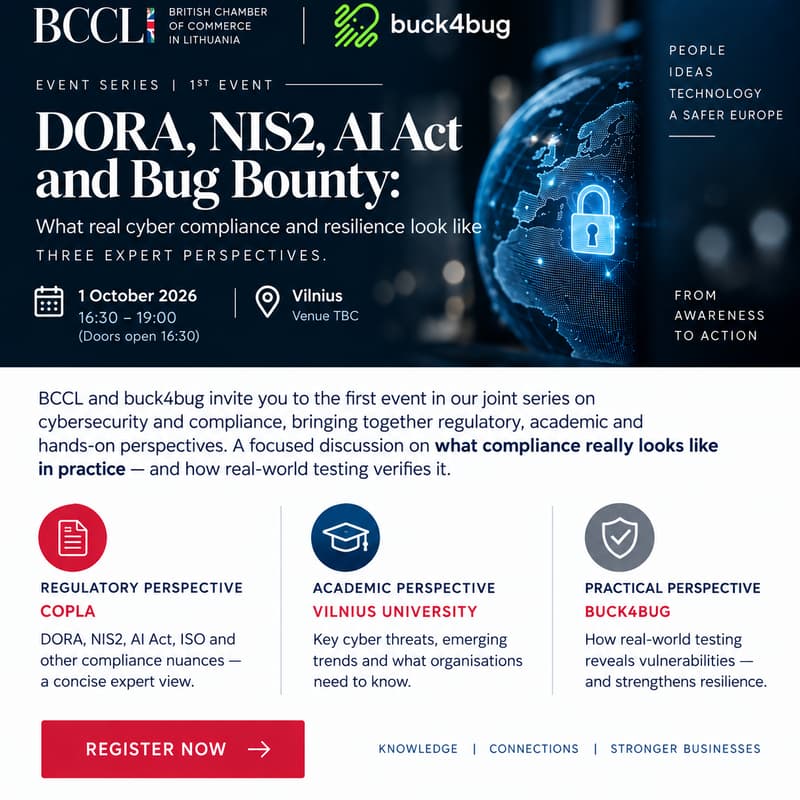 Cover Image for DORA, NIS2, AI Act & Bug Bounty: What Real Cyber Compliance & Resilience Look Like
