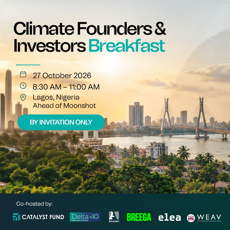 Cover Image for Climate Founders & Investors Breakfast - Lagos