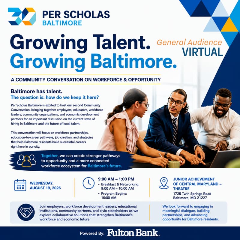 Cover Image for Growing Talent. Growing Baltimore. A Community Conversation on Workforce & Opportunity - VIRTUAL