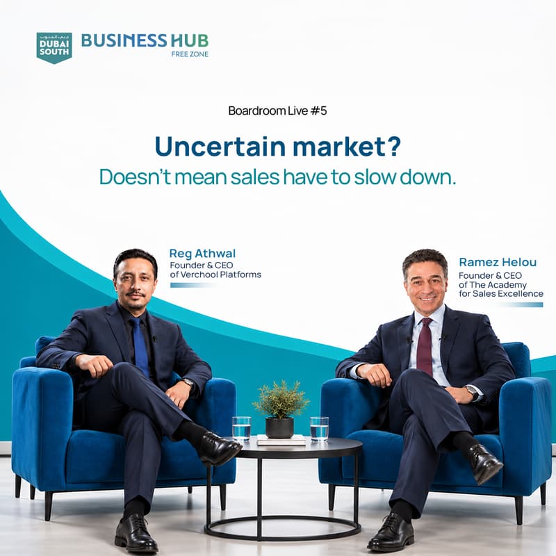 Cover Image for Dubai South Business Hub Free Zone | Pre Launch Boardroom Live #5 | Selling Through Uncertainty