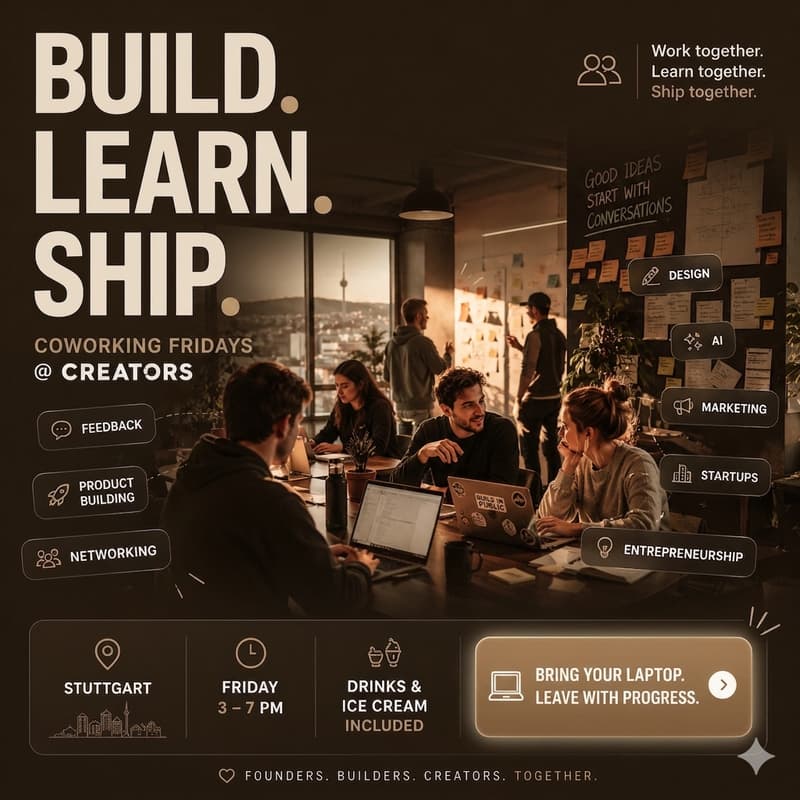 Cover Image for Coworking Fridays @CREATORS | STUTTGART