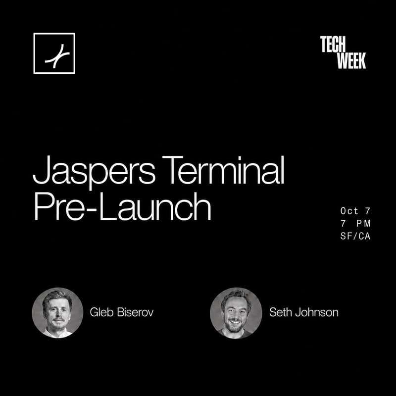 Cover Image for Jaspers Terminal Private Pre-Launch & Functional Cocktails Party - #SFTechWeek - Members Only