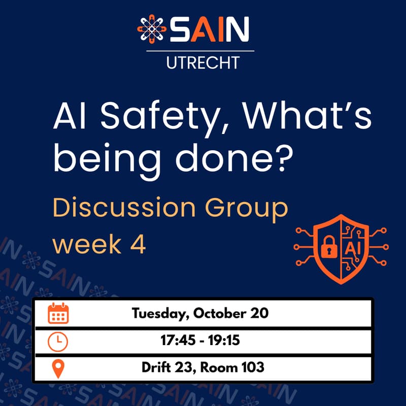 Cover Image for Discussion Group - week 4 - What's being done about AI Safety