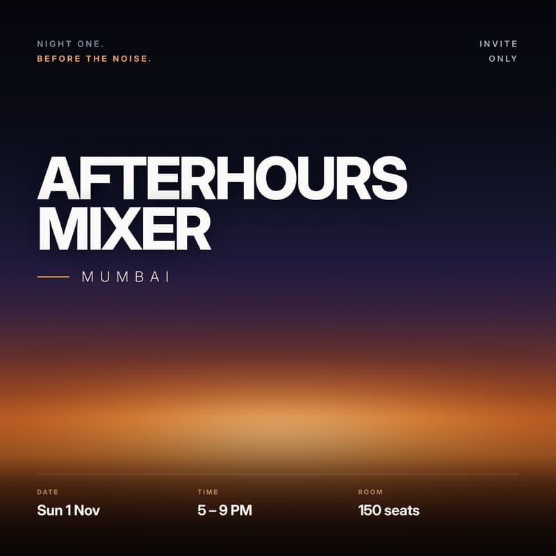Cover Image for Afterhours Mixer: Mumbai
