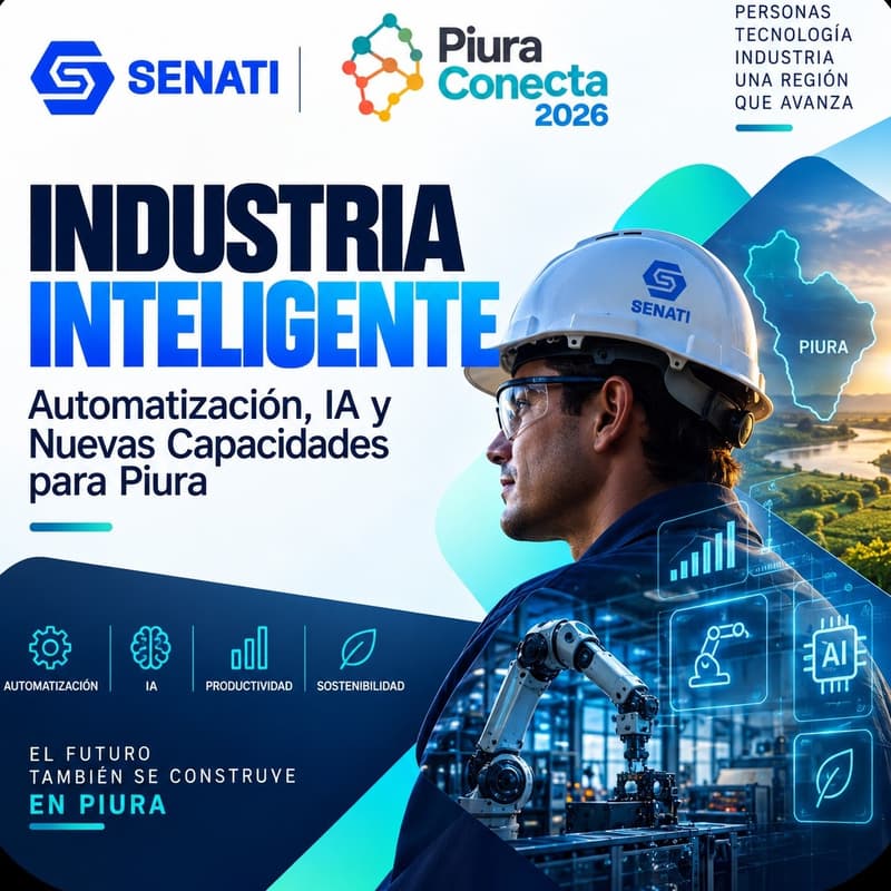 Cover Image for INDUSTRIA INTELIGENTE: AUTOMATIZACIÓN, IA Y NUEVAS CAPACIDADES PARA PIURA