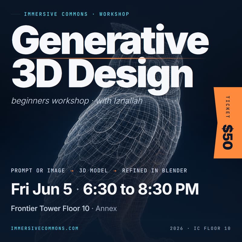 Cover Image for Generative 3D Design - Open Registration