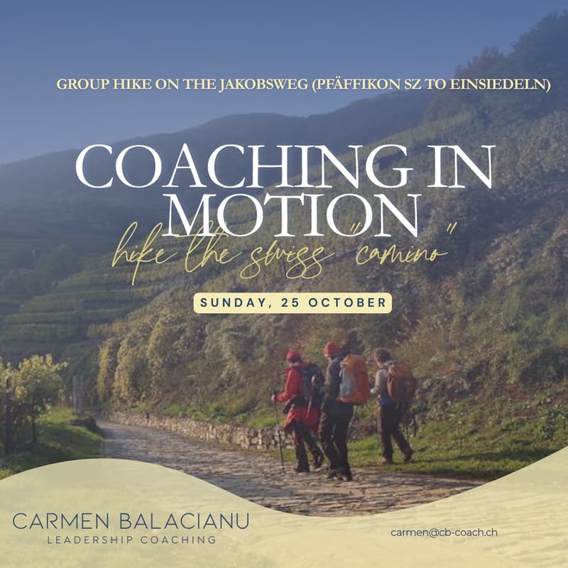 Cover Image for Leadership & Burnout Coaching In Motion, Hike the Swiss Camino