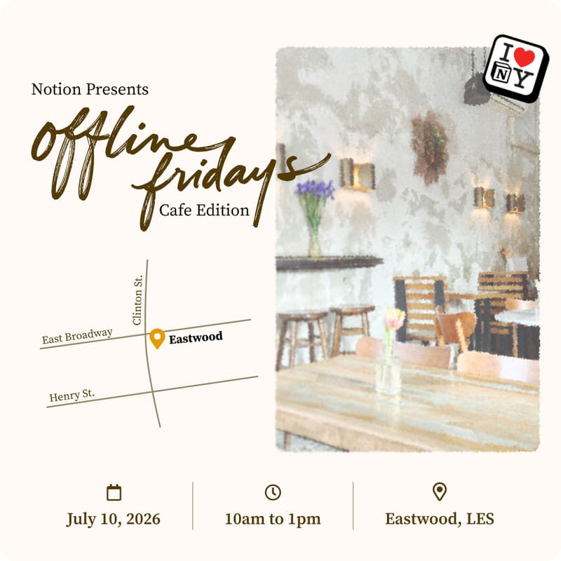 Cover Image for Notion Offline Fridays Cafe