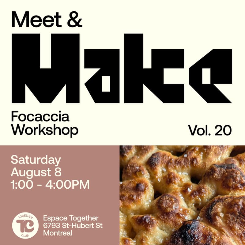 Cover Image for Meet & Make #20 â Focaccia đ