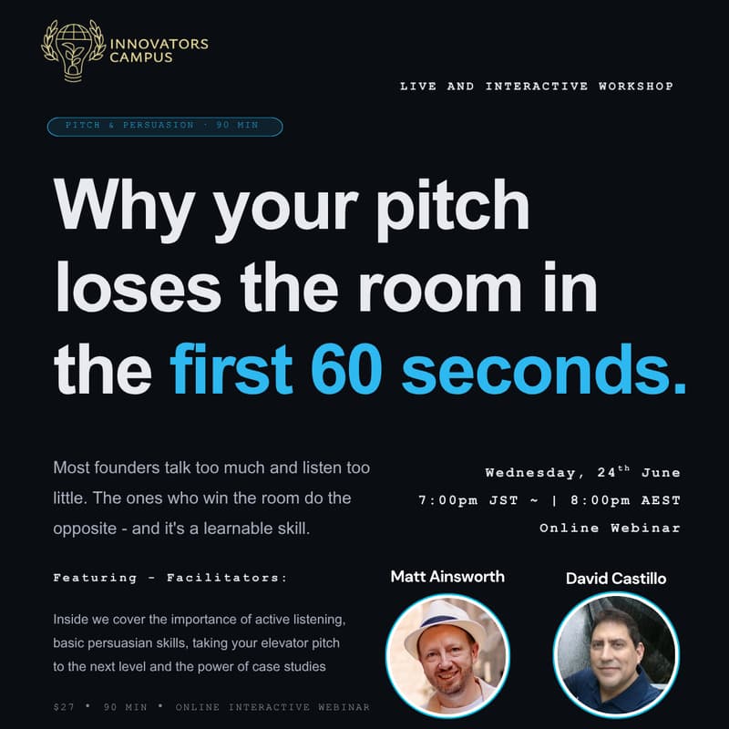 Cover Image for Why Your Pitch Loses the Room in the First 60 Seconds