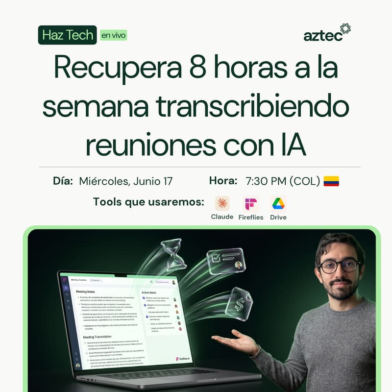 Cover Image for Recupera 8 horas a la semana transcribiendo reuniones con IA