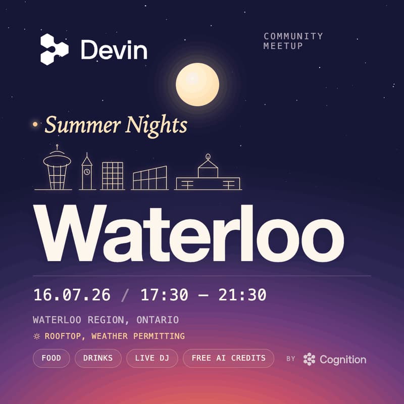 Cover Image for Summer Nights Waterloo (Devin Meetup)