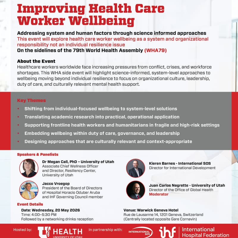 Cover Image for Improving Health CareWorker Wellbeing - Addressing system and human factors through science informed approaches