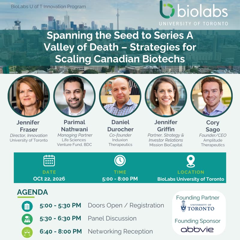 Cover Image for Spanning the Seed to Series A Valley of Death – Strategies for Scaling Canadian Biotechs