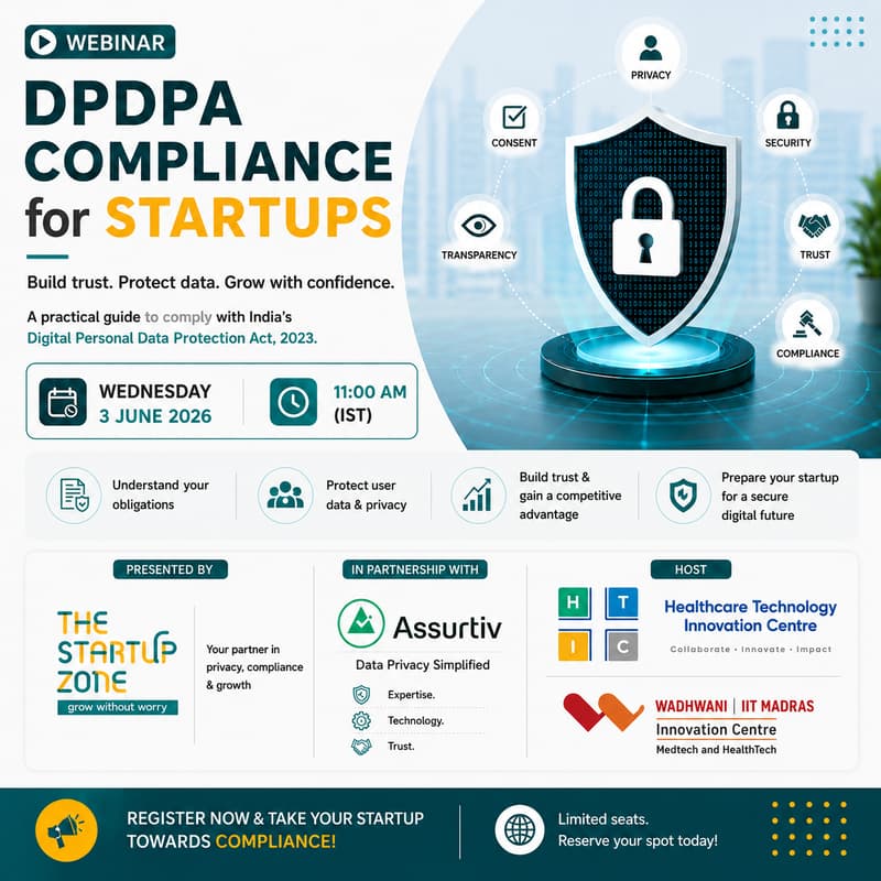 Cover Image for DPDPA COMPLIANCE FOR STARTUPS